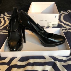 Calvin Klein Black Patent Pumps-8.5